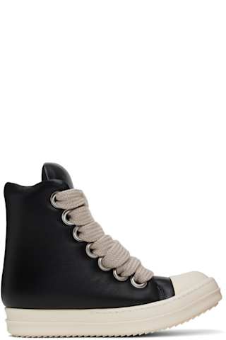 Black & Off-White Hollywood Jumbo Lace Puffer Sneaks Sneakers
