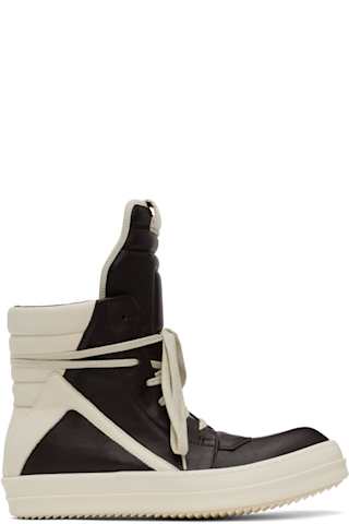 Green & Off-White Hollywood Geobasket Sneakers
