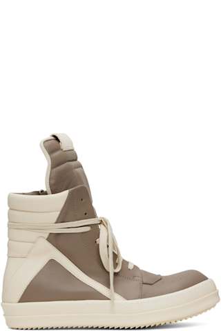 Green & Off-White Hollywood Geobasket Sneakers