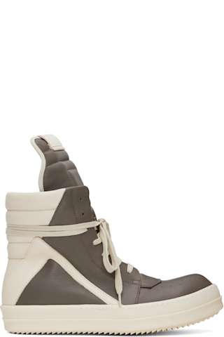 Green & Off-White Hollywood Geobasket Sneakers