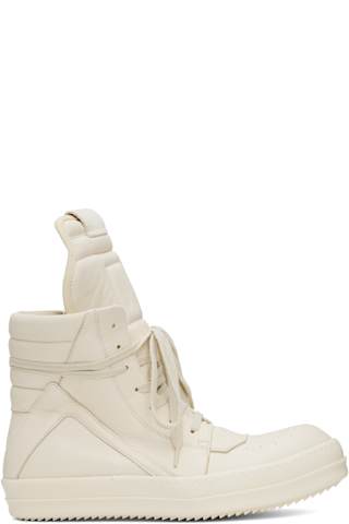 Green & Off-White Hollywood Geobasket Sneakers