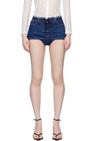 SSENSE Exclusive Black Denim Skort