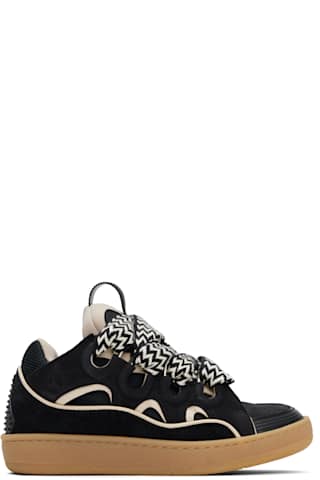 SSENSE Exclusive Brown Leather Curb Sneakers