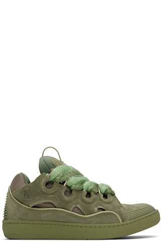 Purple Curb Leather Sneakers
