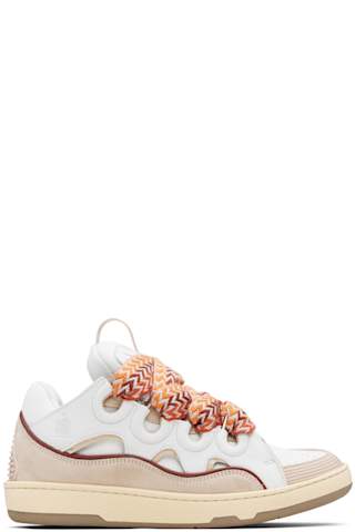 Red Curb Leather Sneakers