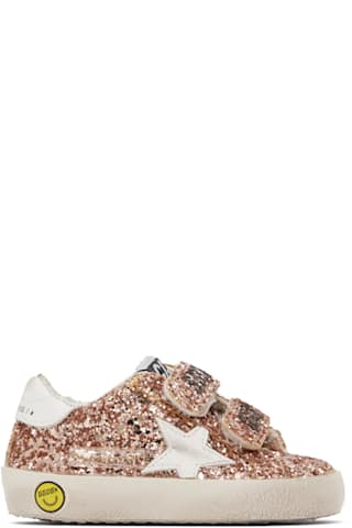 Baby White Ball Star Strap Sneakers
