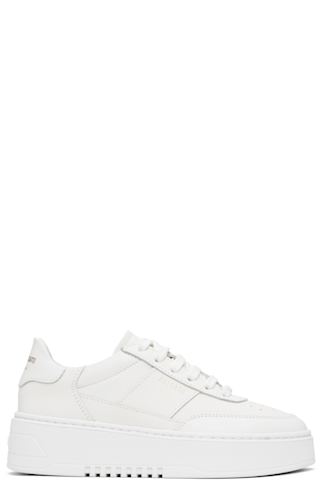 White & Taupe Orbit Neo Sneakers