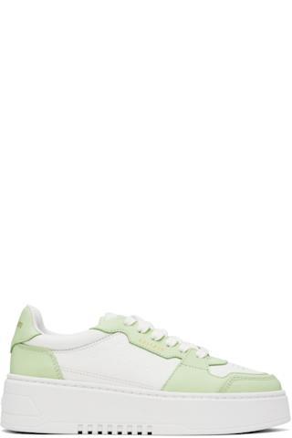White & Taupe Orbit Neo Sneakers