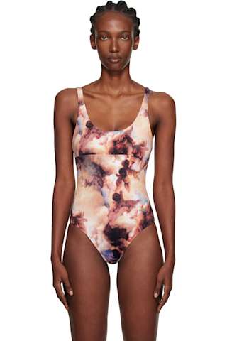 Purple One Shoulder Swimsuit