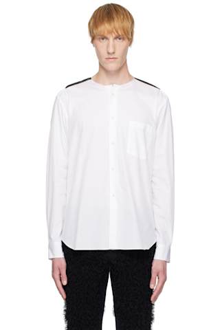 White Jacquard Cloth Shirt