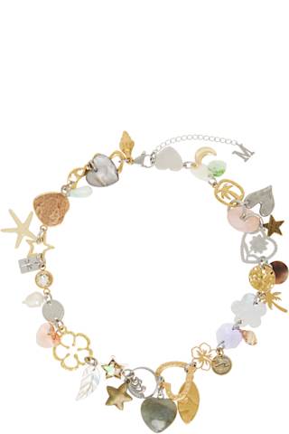 Multicolor Trinket Charm Necklace