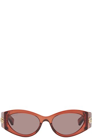 Brown Rectangular Sunglasses