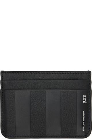 Khaki Leather Ami de Coeur Card Holder