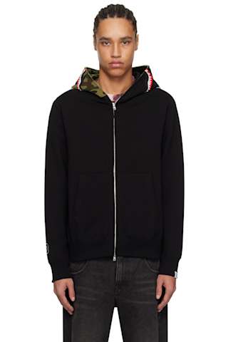 Black 2nd Shark Full Zip Hoodie
