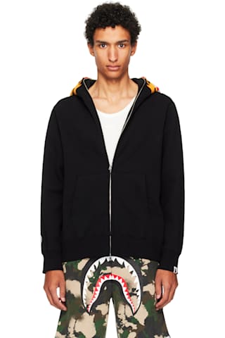 Black & Green United Arab Emirates Shark Full Zip Hoodie