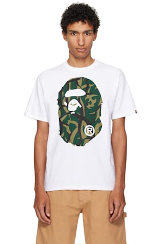 White Trial Camo Ape Face STA T-shirt