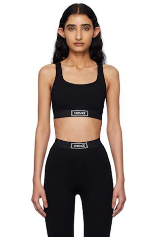 Black Logo Sport Bra