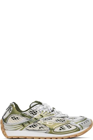 Silver & Yellow Orbit Sneakers