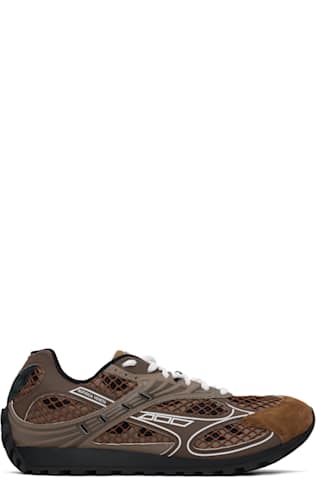 Silver & Green Orbit Sneakers