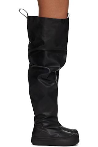 Black High Fisherman Boots