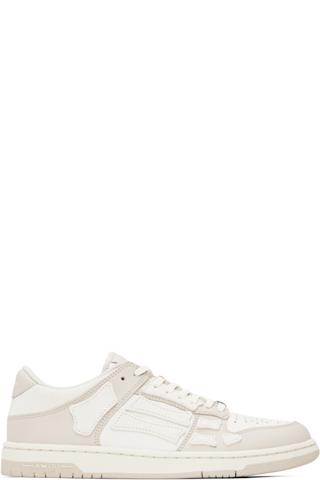 Pink & White Bandana Denim Skel Top Low Sneakers