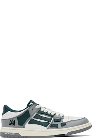 Black & Gray Skel-Top Low Sneakers