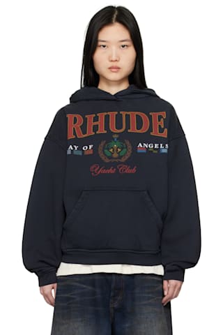 Gray 'Rhude French Riviera' Patch Hoodie