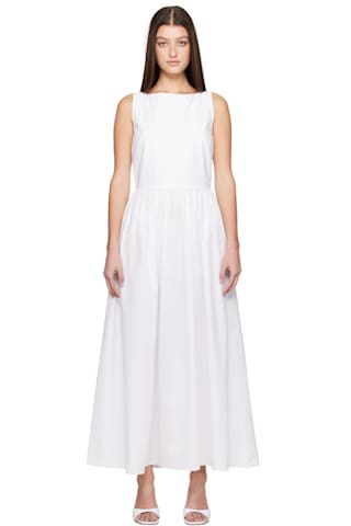 Black Gathered Midi Dress