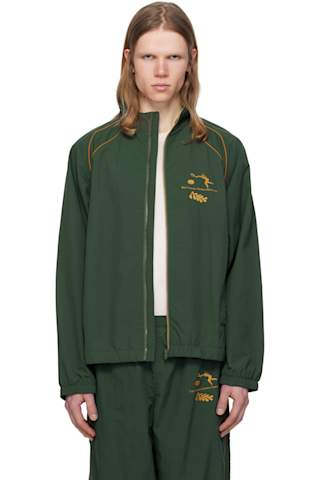 Black & Khaki Stripe Track Jacket