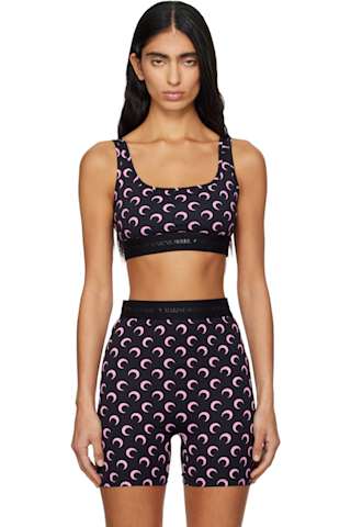 SSENSE Exclusive Black Moon Printed Jersey Biker Shorts