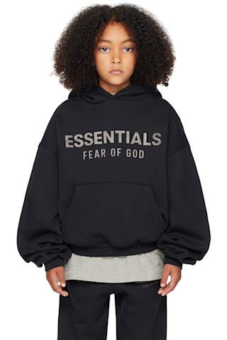 Kids Black Classic Fit Sweatpants