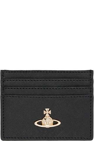 Navy Orb Flat Card Holder