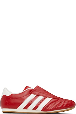 Off-White & Burgundy Taekwondo Sneakers