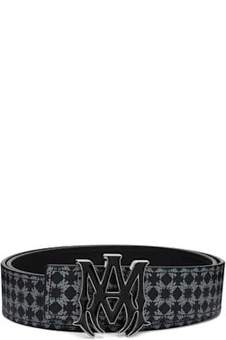 Black MA 4CM Enamel Belt