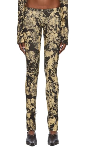 Yellow Polyester Trousers