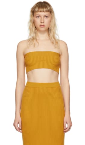 Off-White Cropped Denim Tank Top