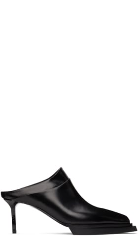 Black Reedition Rib Knit Mockneck Sweater