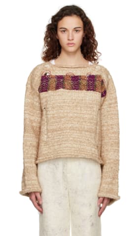 Beige Vickie Crewneck