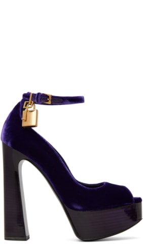 Beige G Lock Platform Heels