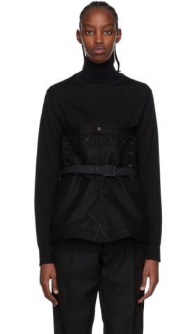 Black High-Neck Bodysuit