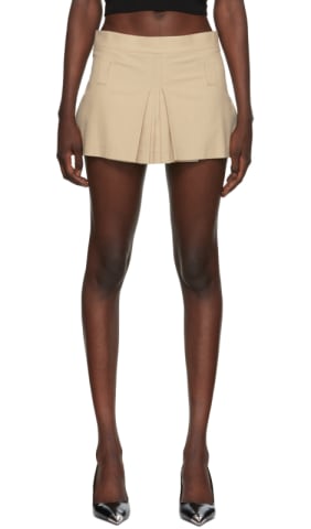 Black Virgin Wool Miniskirt