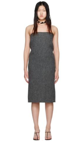 Blue Washed Denim Midi Dress