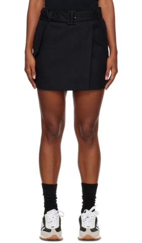 Black Cinch Miniskirt