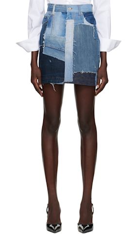 Blue Denim Miniskirt