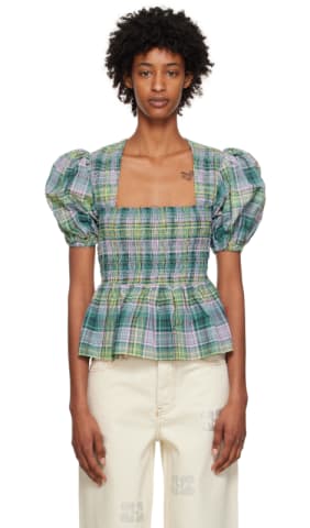 Multicolor Pleated Blouse