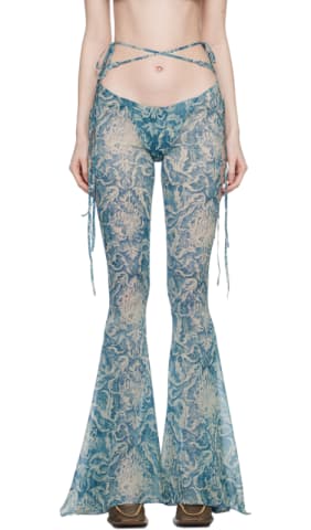 Yellow Polyester Trousers