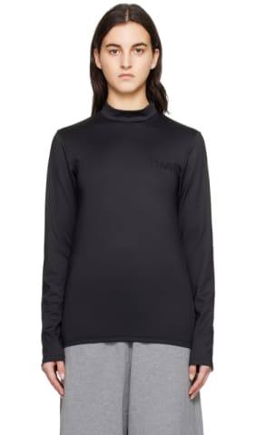 Beige Nylon Turtleneck