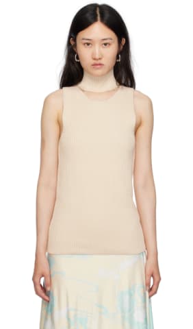 Gray & Off-White '3 Layers' Tank Top Set