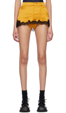 Black Lace Up Detail Skort