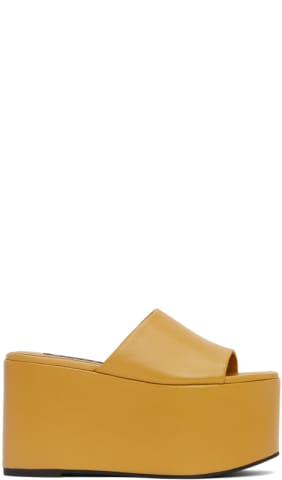 Black Platform Bubble Wedge Heeled Sandals